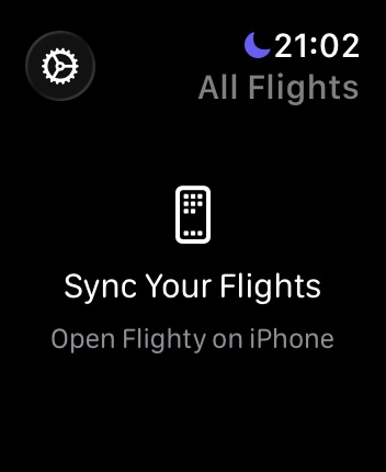 Open Flighty App on Apple Watch
