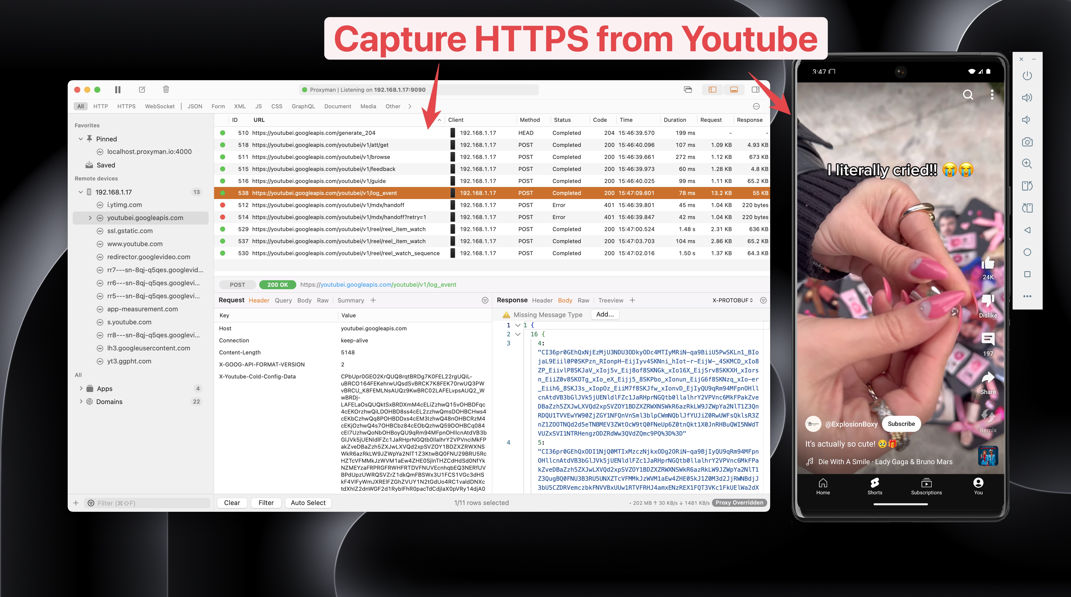 Capture HTTPS traffic from Android Emulators