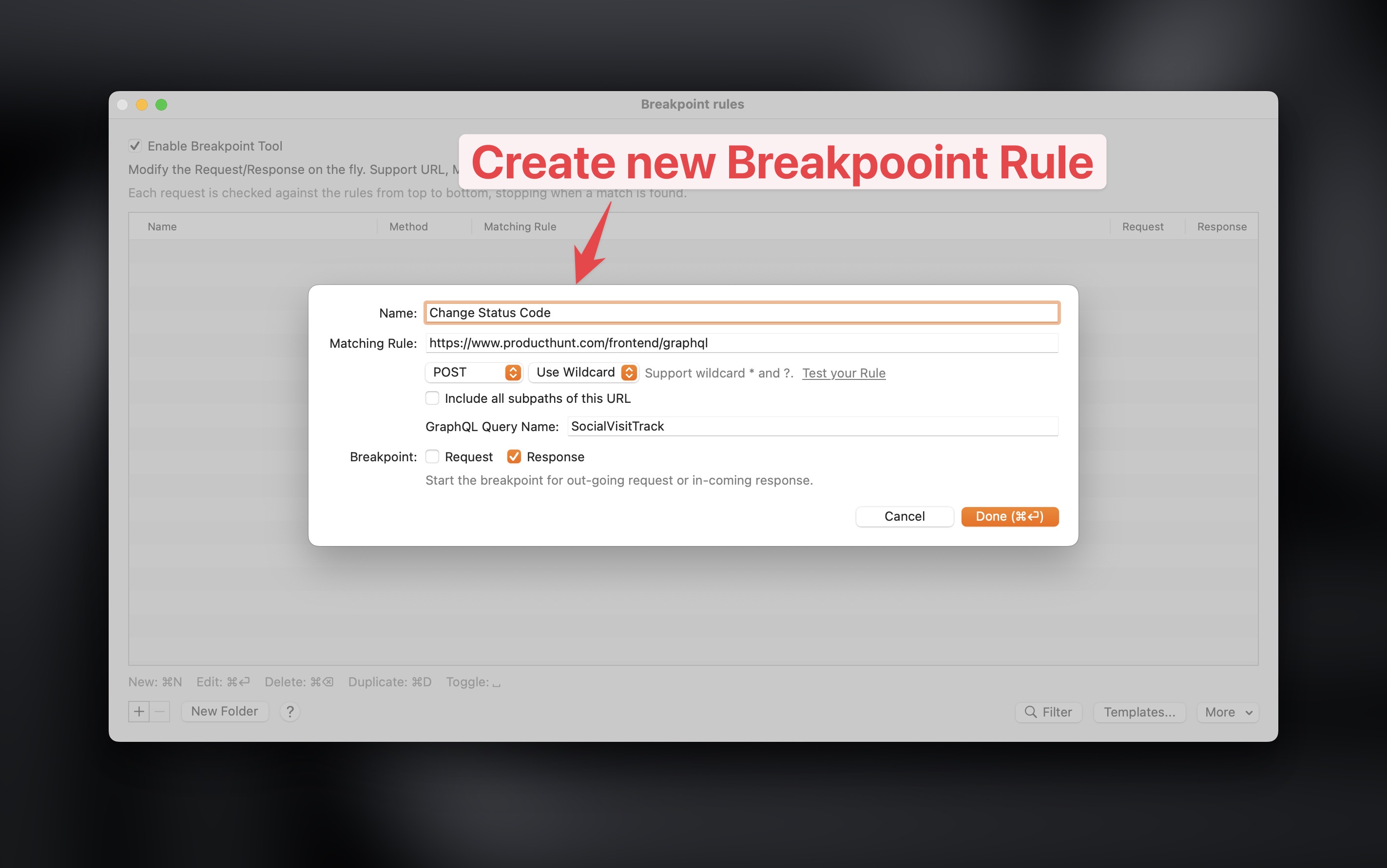 Create a breakpoint