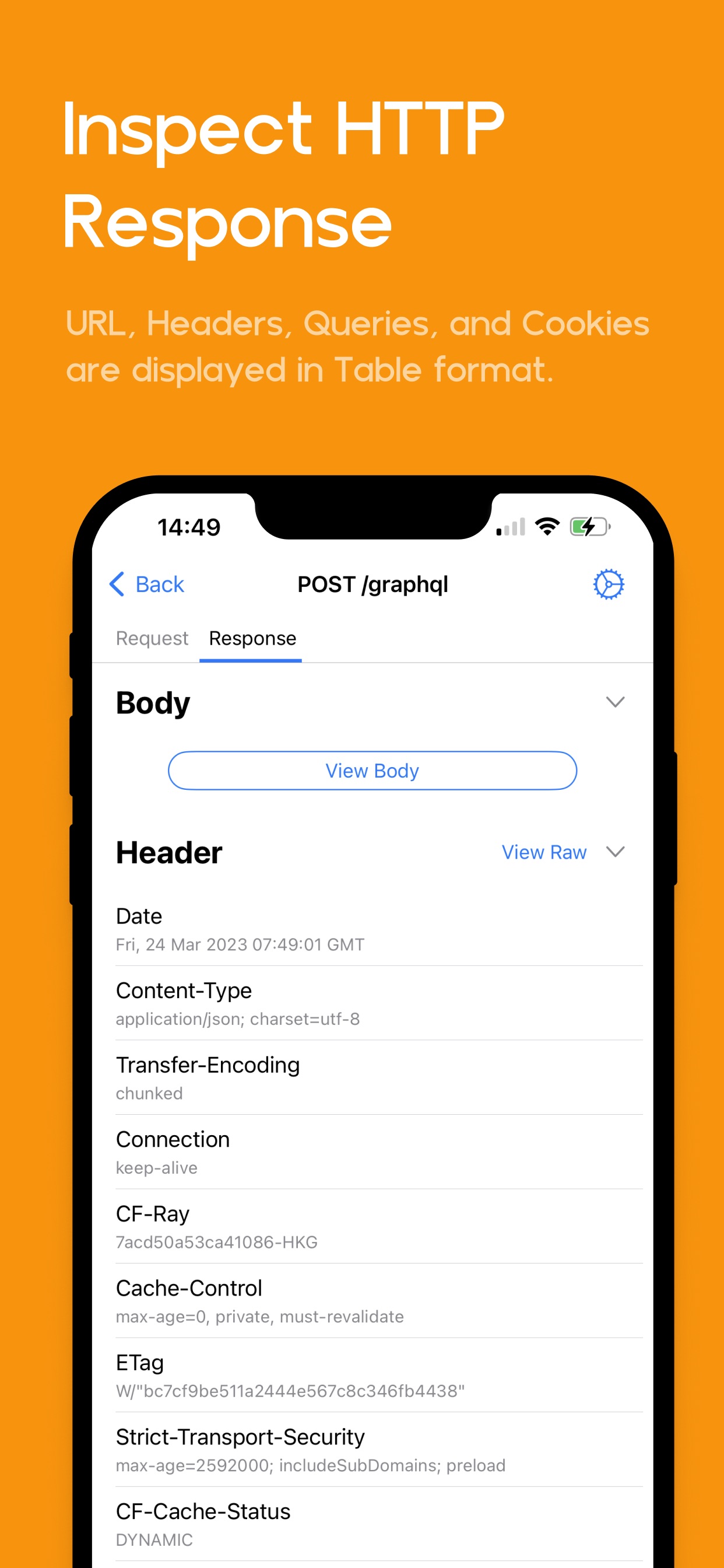 Proxyman for iOS - Inspect the HTTP/HTTPS Response